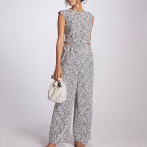 HTF Anthropologie Helena Embroidered Jumpsuit